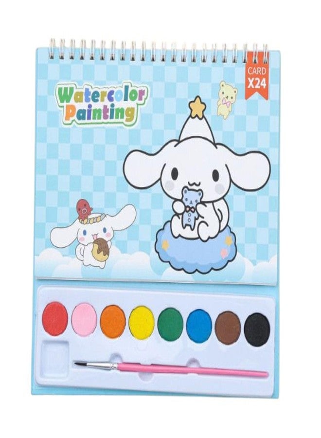 ZQBIEE 24 Card Water Color Drawing Book for Kids with Embedded Water Paint Color and Best Birthday Return Gifts for Kids (Pack of 1) - Image 1